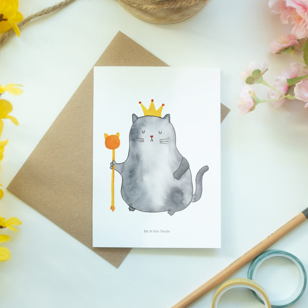 Grußkarte Katzen Koenig Klappkarte, Einladungskarte, Glückwunschkarte, Hochzeitskarte, Geburtstagskarte, Karte, Katze, Katzenmotiv, Katzenfan, Katzendeko, Katzenfreund, Katzenliebhaber, Katzenprodukte, Katzenartikel, Katzenaccessoires, Katzensouvenirs, Katzenliebhaberprodukte, Katzenmotive, Katzen, Kater, Mietze, Cat, Cats, Katzenhalter, Katzenbesitzerin, Haustier, König, Königin, Queen, Familie, Mietzhaus, Wohnung, erste eigenen Wohnung, Umzug, Einzug