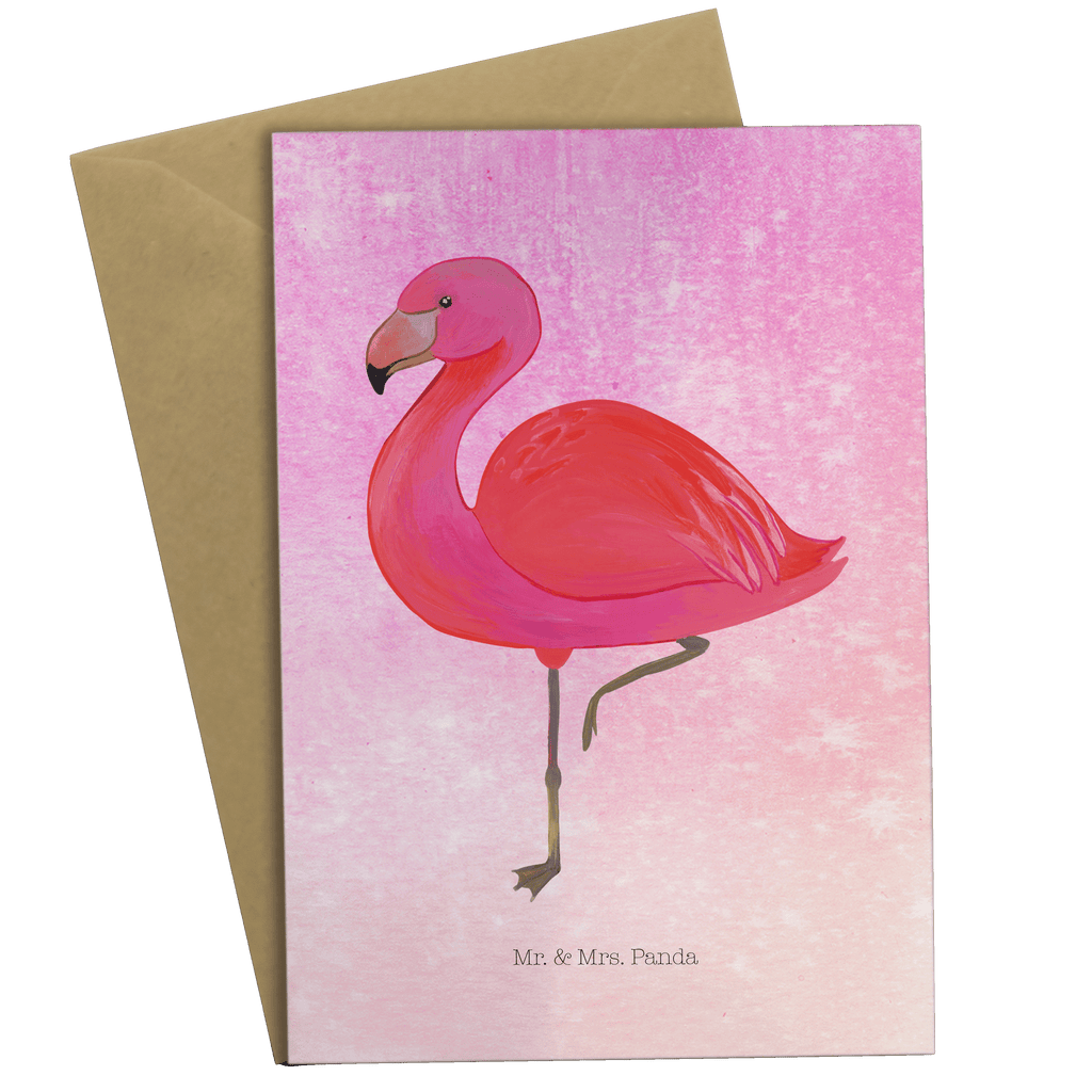 Grußkarte Flamingo classic Klappkarte, Einladungskarte, Glückwunschkarte, Hochzeitskarte, Geburtstagskarte, Karte, Flamingo, Einzigartig, Selbstliebe, Stolz, ich, für mich, Spruch, Freundin, Freundinnen, Außenseiter, Sohn, Tochter, Geschwister