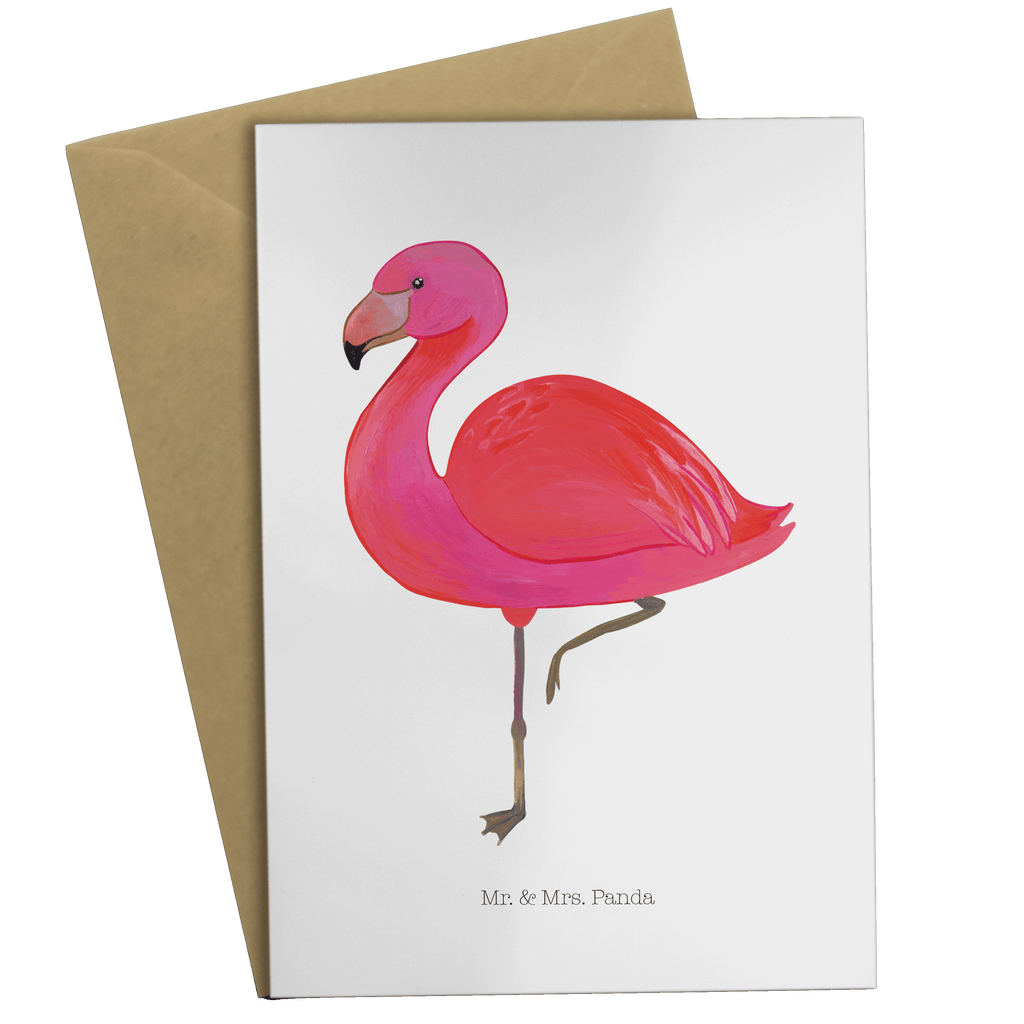 Grußkarte Flamingo classic Klappkarte, Einladungskarte, Glückwunschkarte, Hochzeitskarte, Geburtstagskarte, Karte, Flamingo, Einzigartig, Selbstliebe, Stolz, ich, für mich, Spruch, Freundin, Freundinnen, Außenseiter, Sohn, Tochter, Geschwister