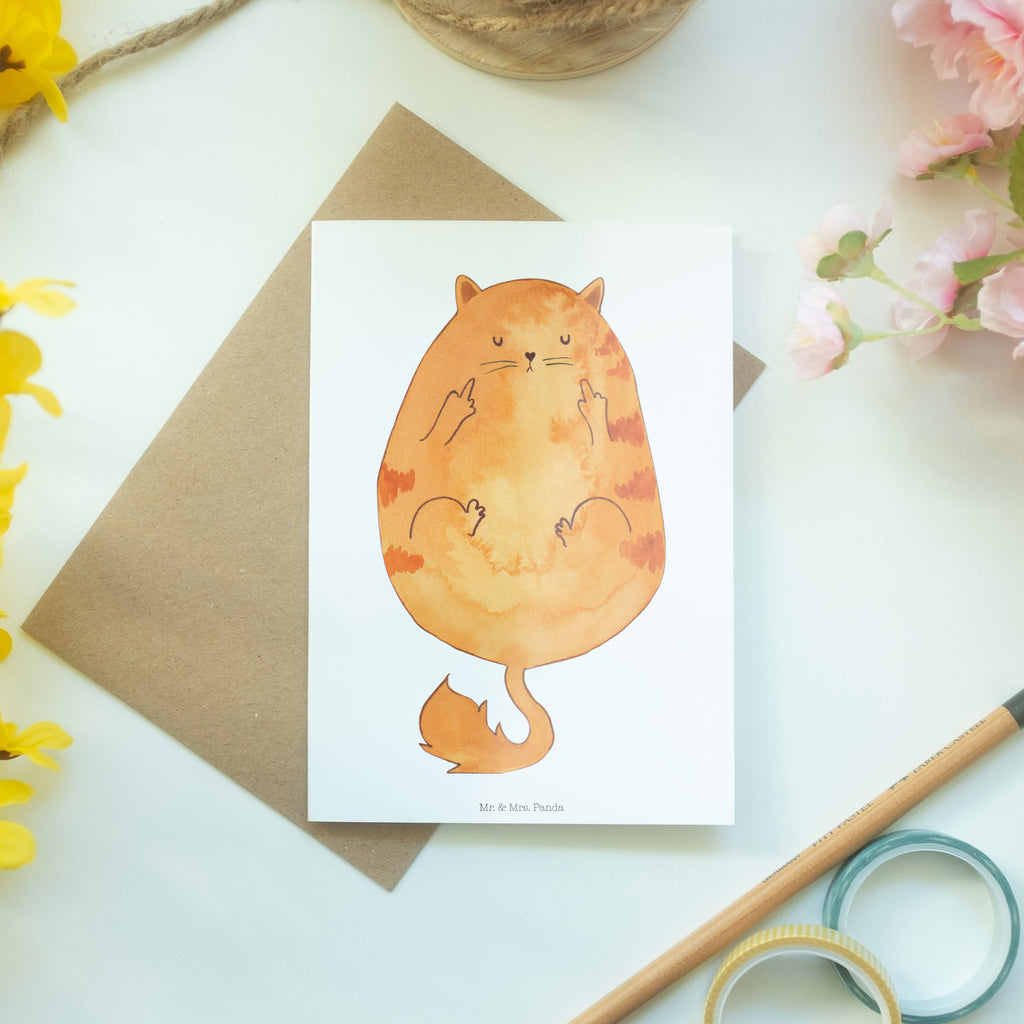 Grußkarte Katze Mittelfinger Klappkarte, Einladungskarte, Glückwunschkarte, Hochzeitskarte, Geburtstagskarte, Karte, Katze, Katzenmotiv, Katzenfan, Katzendeko, Katzenfreund, Katzenliebhaber, Katzenprodukte, Katzenartikel, Katzenaccessoires, Katzensouvenirs, Katzenliebhaberprodukte, Katzenmotive, Katzen, Kater, Mietze, Cat, Cats
