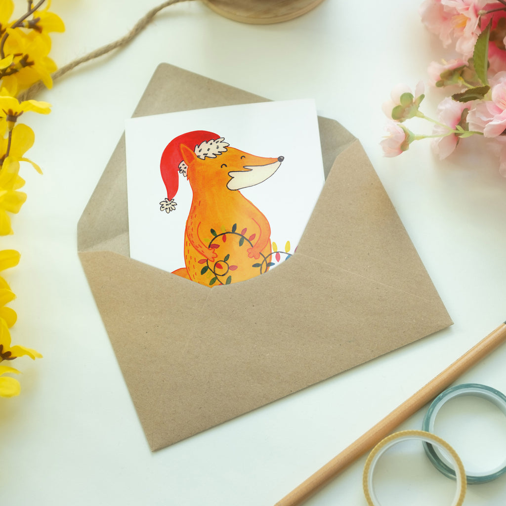 Grußkarte Fuchs Weihnachten Klappkarte, Einladungskarte, Glückwunschkarte, Hochzeitskarte, Geburtstagskarte, Karte, Winter, Weihnachten, Weihnachtsdeko, Nikolaus, Advent, Heiligabend, Wintermotiv, Fuchs, Füchse, Spruch schön, Geschenk Weihnachten, Weihnachtsmann, Weihnachtszeit
