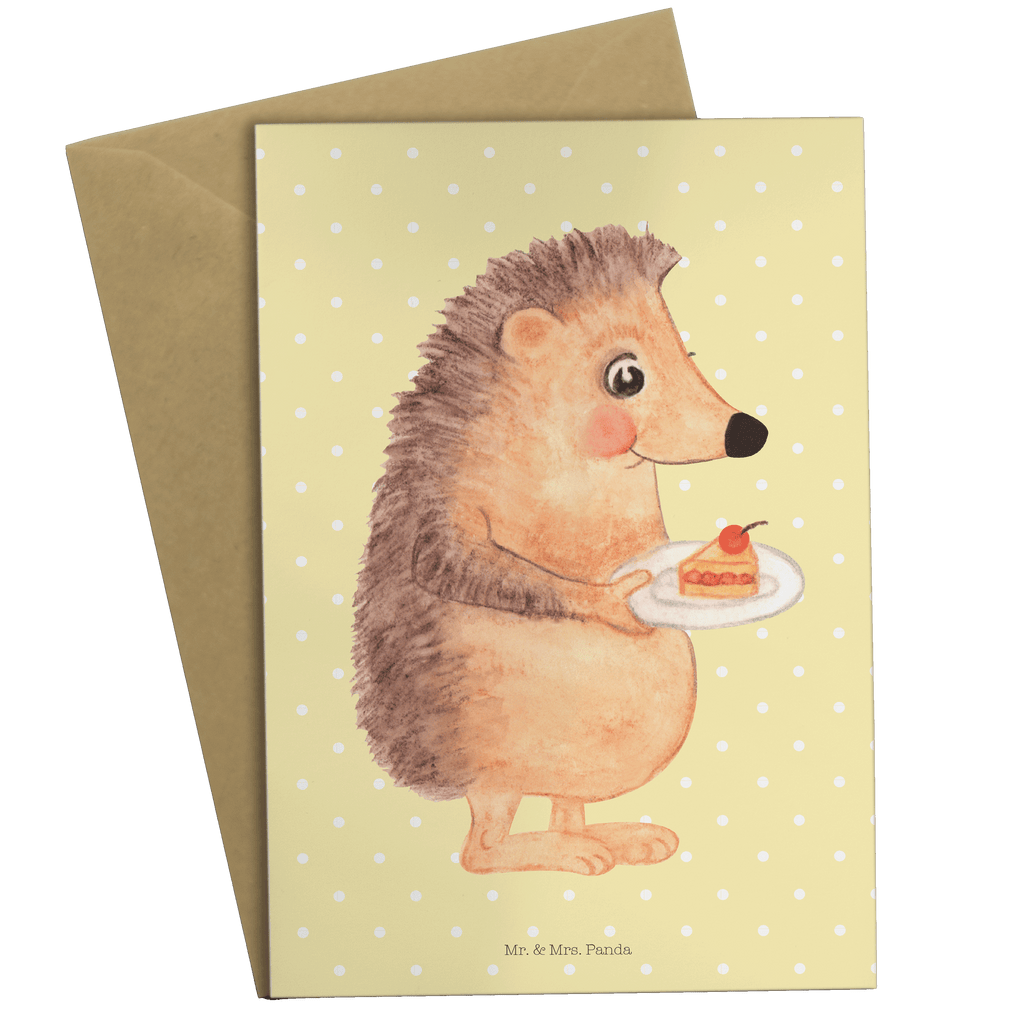 Grußkarte Igel mit Kuchenstück Klappkarte, Einladungskarte, Glückwunschkarte, Hochzeitskarte, Geburtstagskarte, Karte, Tiermotive, Gute Laune, lustige Sprüche, Tiere, Igel, Essen Spruch, Kuchen, Backen Geschenk, Kuchen backen, Einladung Party, Geburtstagskuchen, Torte