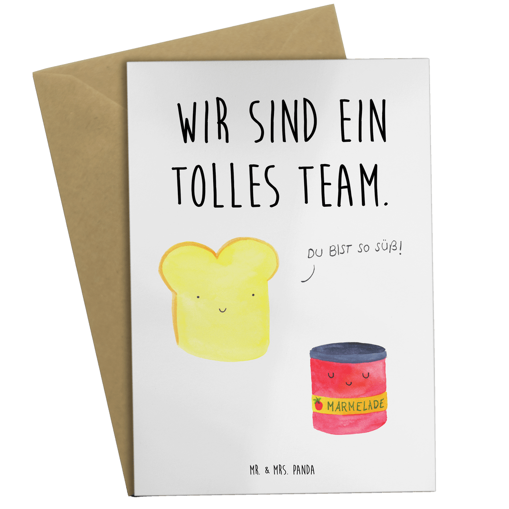 Grußkarte Toast & Marmelade Klappkarte, Einladungskarte, Glückwunschkarte, Hochzeitskarte, Geburtstagskarte, Karte, Tiermotive, Gute Laune, lustige Sprüche, Tiere, Toast, Marmelade, Dreamteam, süße Postkarte, süß, Küche Deko, Küche Spruch, Frühstück Einladung, Brot, Toastbrot