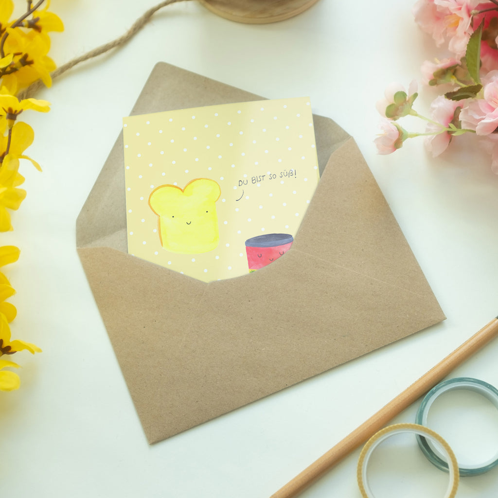 Grußkarte Toast & Marmelade Klappkarte, Einladungskarte, Glückwunschkarte, Hochzeitskarte, Geburtstagskarte, Karte, Tiermotive, Gute Laune, lustige Sprüche, Tiere, Toast, Marmelade, Dreamteam, süße Postkarte, süß, Küche Deko, Küche Spruch, Frühstück Einladung, Brot, Toastbrot