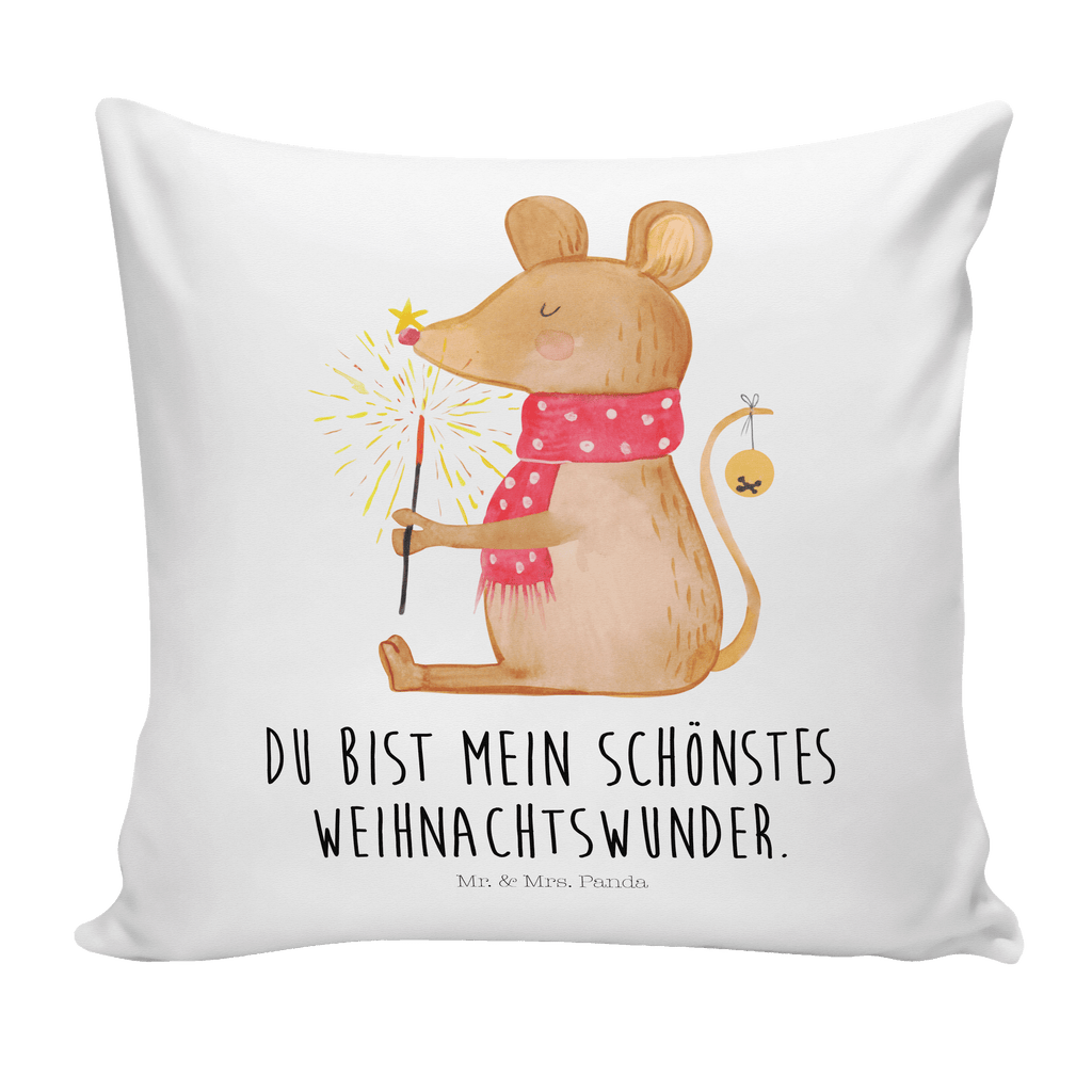 40x40 Kissen Weihnachtsmaus Kissenhülle, Kopfkissen, Sofakissen, Dekokissen, Motivkissen, Winter, Weihnachten, Weihnachtsdeko, Nikolaus, Advent, Heiligabend, Wintermotiv, Frohe Weihnachten, Weihnachtsgruß, Weihnachtsmotiv, Maus, Mäuschen, Weihnachtswunder