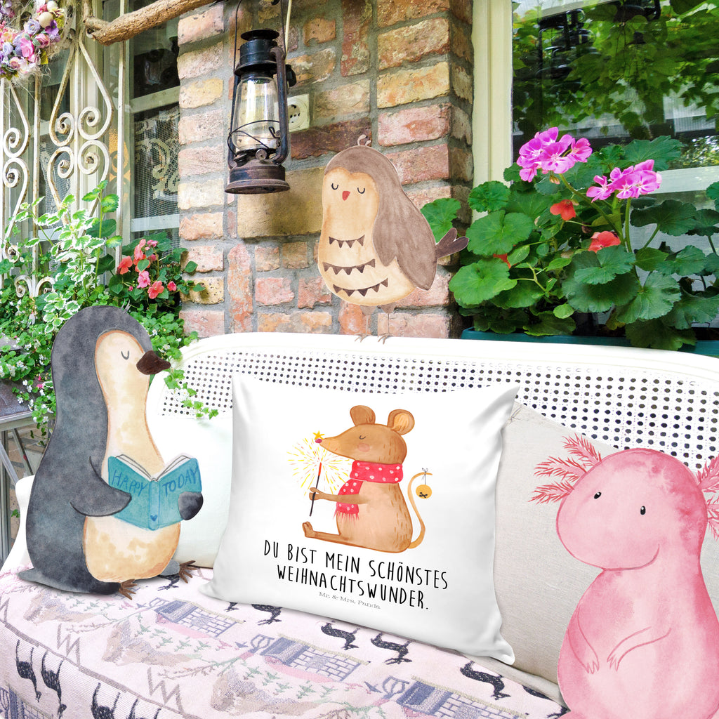 40x40 Kissen Weihnachtsmaus Kissenhülle, Kopfkissen, Sofakissen, Dekokissen, Motivkissen, Winter, Weihnachten, Weihnachtsdeko, Nikolaus, Advent, Heiligabend, Wintermotiv, Frohe Weihnachten, Weihnachtsgruß, Weihnachtsmotiv, Maus, Mäuschen, Weihnachtswunder