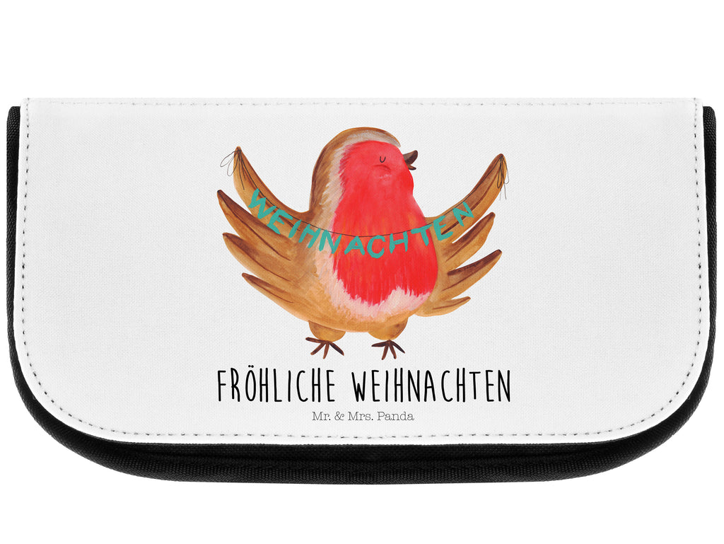 Kosmetiktasche Rotkehlchen Weihnachten Kosmetikbeutel, Kulturtasche, Kulturbeutel, Schminktasche, Make-Up Tasche, Winter, Weihnachten, Weihnachtsdeko, Nikolaus, Advent, Heiligabend, Wintermotiv, Frohe Weihnachten, Weihnachtsmotiv, Weihnachtsgruß, Vogel, xmas