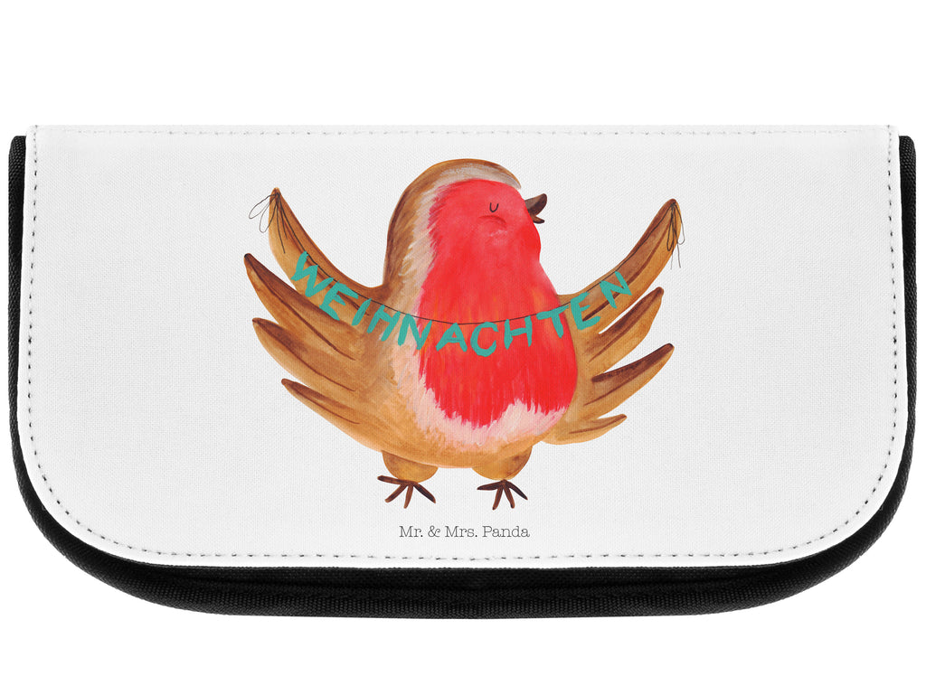 Kosmetiktasche Rotkehlchen Weihnachten Kosmetikbeutel, Kulturtasche, Kulturbeutel, Schminktasche, Make-Up Tasche, Winter, Weihnachten, Weihnachtsdeko, Nikolaus, Advent, Heiligabend, Wintermotiv, Frohe Weihnachten, Weihnachtsmotiv, Weihnachtsgruß, Vogel, xmas