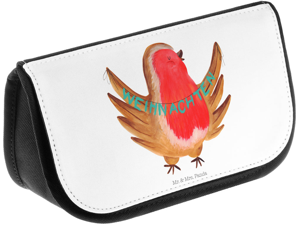 Kosmetiktasche Rotkehlchen Weihnachten Kosmetikbeutel, Kulturtasche, Kulturbeutel, Schminktasche, Make-Up Tasche, Winter, Weihnachten, Weihnachtsdeko, Nikolaus, Advent, Heiligabend, Wintermotiv, Frohe Weihnachten, Weihnachtsmotiv, Weihnachtsgruß, Vogel, xmas