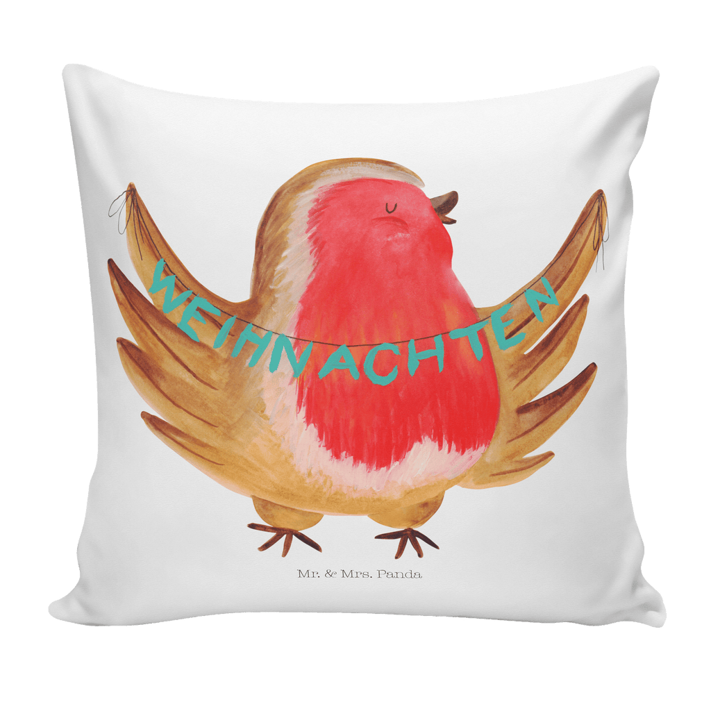 40x40 Kissen Rotkehlchen Weihnachten Kissenhülle, Kopfkissen, Sofakissen, Dekokissen, Motivkissen, Winter, Weihnachten, Weihnachtsdeko, Nikolaus, Advent, Heiligabend, Wintermotiv, Frohe Weihnachten, Weihnachtsmotiv, Weihnachtsgruß, Vogel, xmas