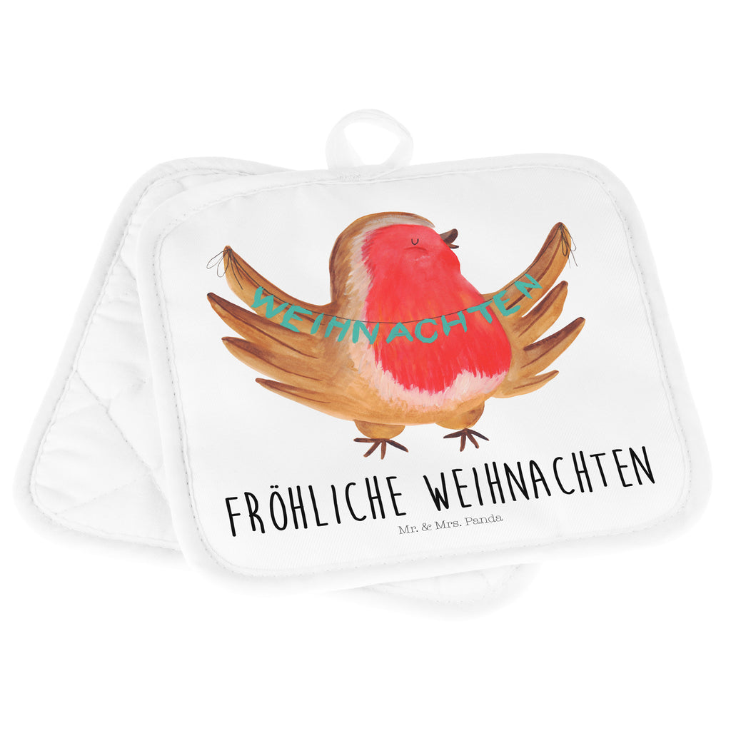 2er Set Topflappen  Rotkehlchen Weihnachten Topflappen, Topfuntersetzer, Ofenhandschuh, Topflappen Set, Topflappen lustig, Topflappen mit Spruch, Winter, Weihnachten, Weihnachtsdeko, Nikolaus, Advent, Heiligabend, Wintermotiv, Frohe Weihnachten, Weihnachtsmotiv, Weihnachtsgruß, Vogel, xmas