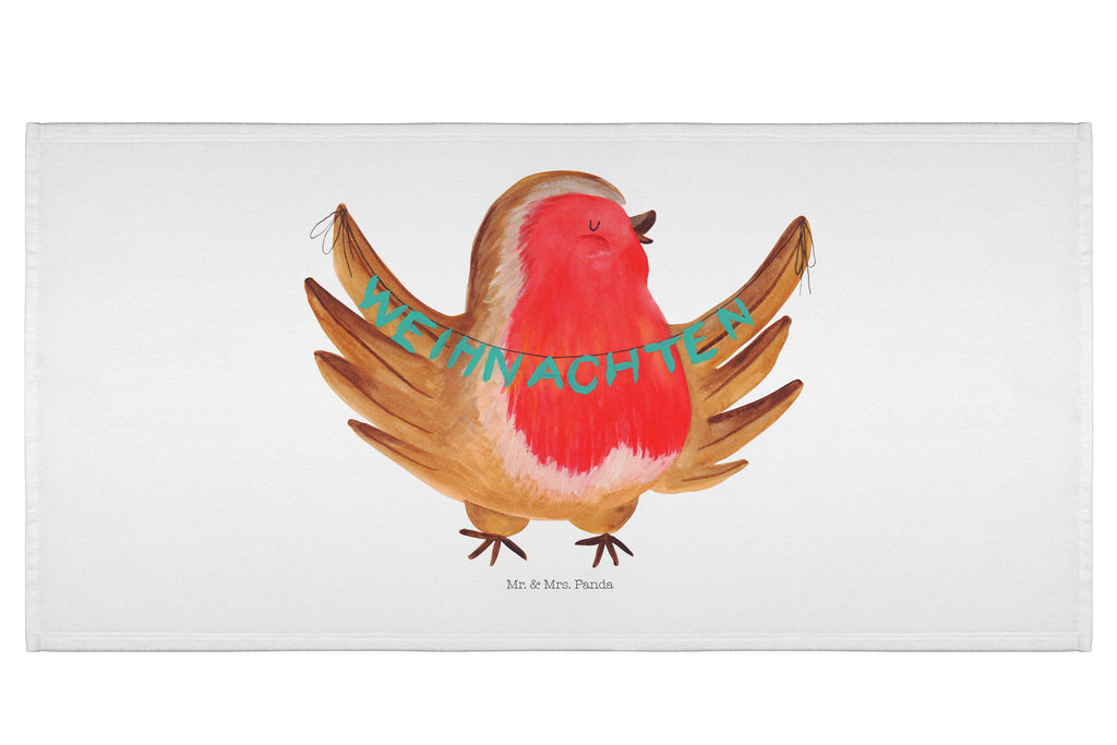 50 x 100 Handtuch Rotkehlchen Weihnachten Handtuch, Badehandtuch, Badezimmer, Handtücher, groß, Kinder, Baby, Winter, Weihnachten, Weihnachtsdeko, Nikolaus, Advent, Heiligabend, Wintermotiv, Frohe Weihnachten, Weihnachtsmotiv, Weihnachtsgruß, Vogel, xmas