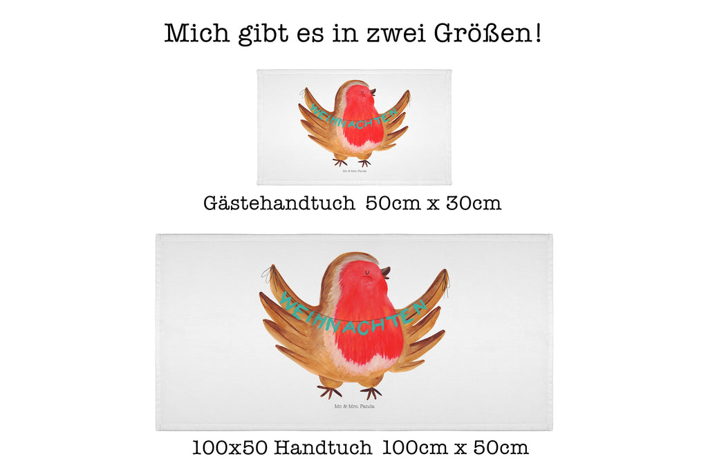 50 x 100 Handtuch Rotkehlchen Weihnachten Handtuch, Badehandtuch, Badezimmer, Handtücher, groß, Kinder, Baby, Winter, Weihnachten, Weihnachtsdeko, Nikolaus, Advent, Heiligabend, Wintermotiv, Frohe Weihnachten, Weihnachtsmotiv, Weihnachtsgruß, Vogel, xmas