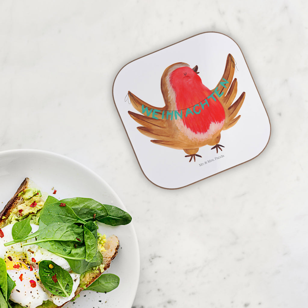 Quadratische Untersetzer Rotkehlchen Weihnachten Bierdeckel, Glasuntersetzer, Untersetzer Gläser, Getränkeuntersetzer, Winter, Weihnachten, Weihnachtsdeko, Nikolaus, Advent, Heiligabend, Wintermotiv, Frohe Weihnachten, Weihnachtsmotiv, Weihnachtsgruß, Vogel, xmas