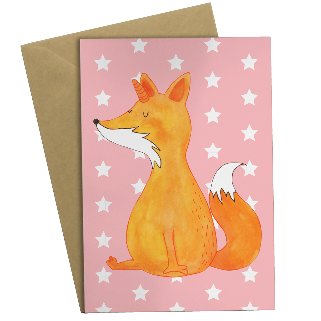 Grußkarte Fuchshörnchen Wunsch Klappkarte, Einladungskarte, Glückwunschkarte, Hochzeitskarte, Geburtstagskarte, Karte, Einhorn, Einhörner, Einhorn Deko, Pegasus, Unicorn, Fuchs, Unicorns, Fuchshörnchen, Fuchshorn, Foxycorn, Füchse