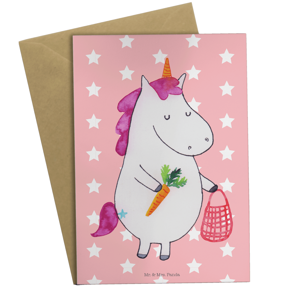 Grußkarte Einhorn Gemüse Klappkarte, Einladungskarte, Glückwunschkarte, Hochzeitskarte, Geburtstagskarte, Karte, Einhorn, Einhörner, Einhorn Deko, Pegasus, Unicorn, Biomarkt, Bio, Gemüse, Wochenmarkt