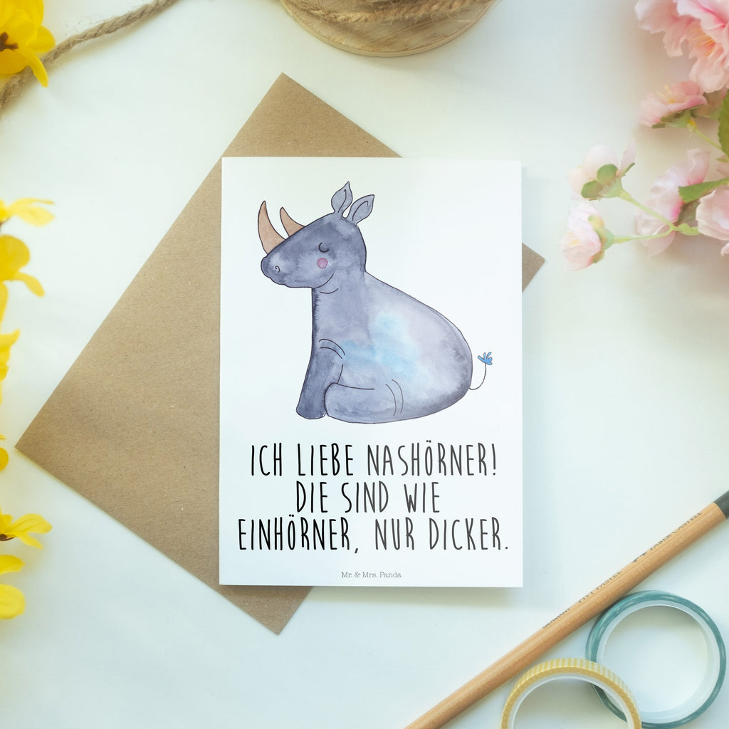 Grußkarte Einhorn Nashorn Klappkarte, Einladungskarte, Glückwunschkarte, Hochzeitskarte, Geburtstagskarte, Karte, Einhorn, Einhörner, Einhorn Deko, Pegasus, Unicorn, Regenbogen, witzig, lustig, Zoo, Glitzer, Einhornpower, Erwachsenwerden, Nashorn, Nashörner