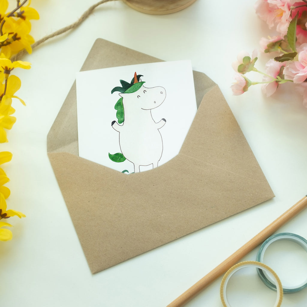 Grußkarte Einhorn Joker Klappkarte, Einladungskarte, Glückwunschkarte, Hochzeitskarte, Geburtstagskarte, Karte, Einhorn, Einhörner, Einhorn Deko, Pegasus, Unicorn, Hofnarr, Kasper, Gaukler, Mittelalter