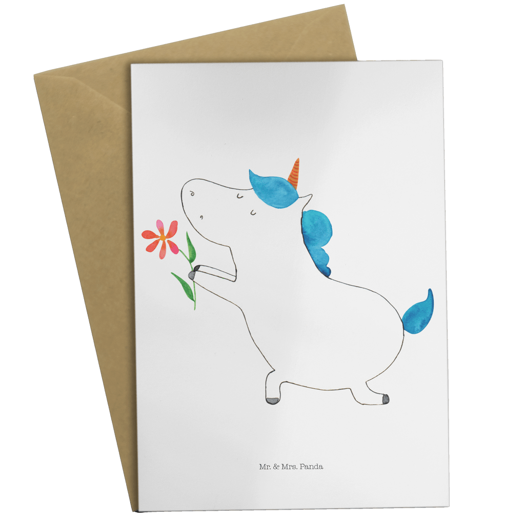 Grußkarte Einhorn Blume Klappkarte, Einladungskarte, Glückwunschkarte, Hochzeitskarte, Geburtstagskarte, Karte, Einhorn, Einhörner, Einhorn Deko, Pegasus, Unicorn, Liebe, Liebesbeweis, Antrag, Heiratsantrag, Verlobung, Ehepaar, Pärchen, Partner, Freund, Freundin, Ehe, heiraten
