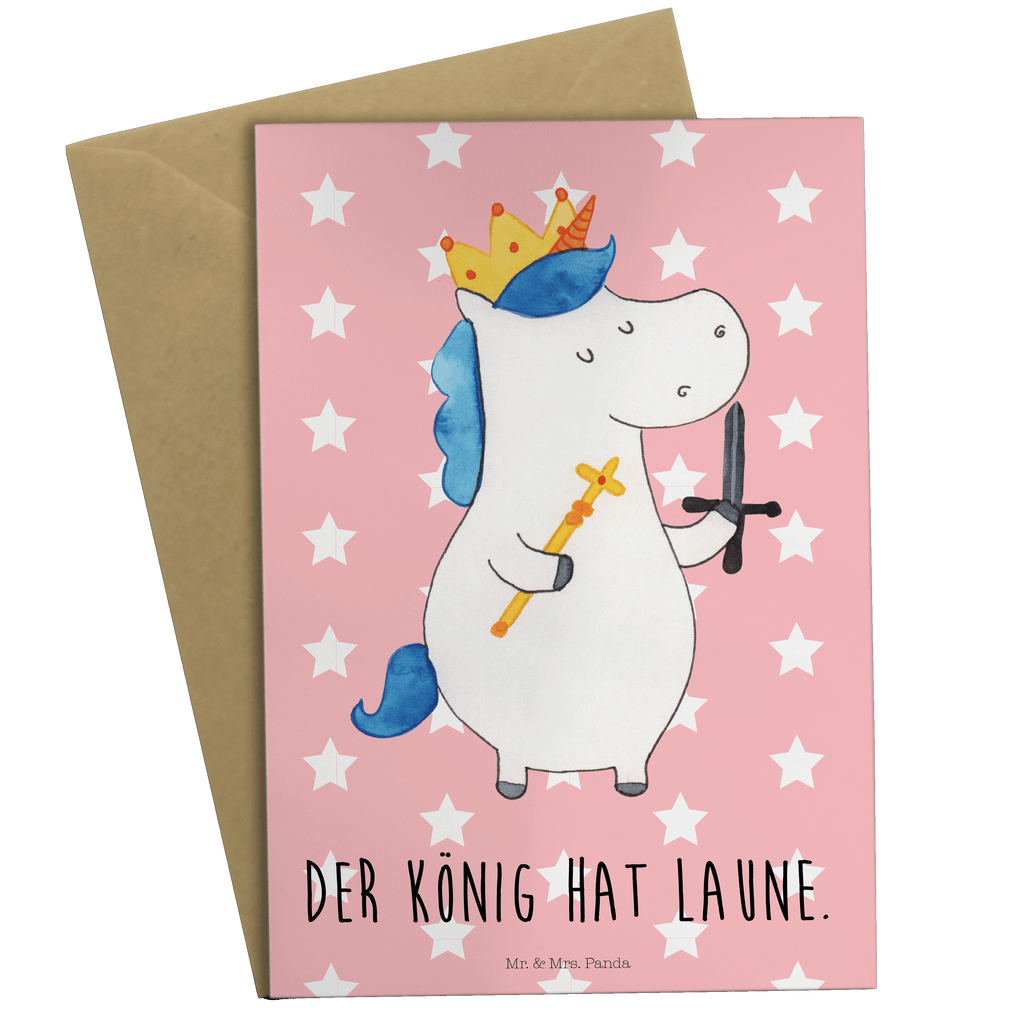Grußkarte Einhorn König mit Schwert Klappkarte, Einladungskarte, Glückwunschkarte, Hochzeitskarte, Geburtstagskarte, Karte, Einhorn, Einhörner, Einhorn Deko, Pegasus, Unicorn, König, Ritter, Mittelalter