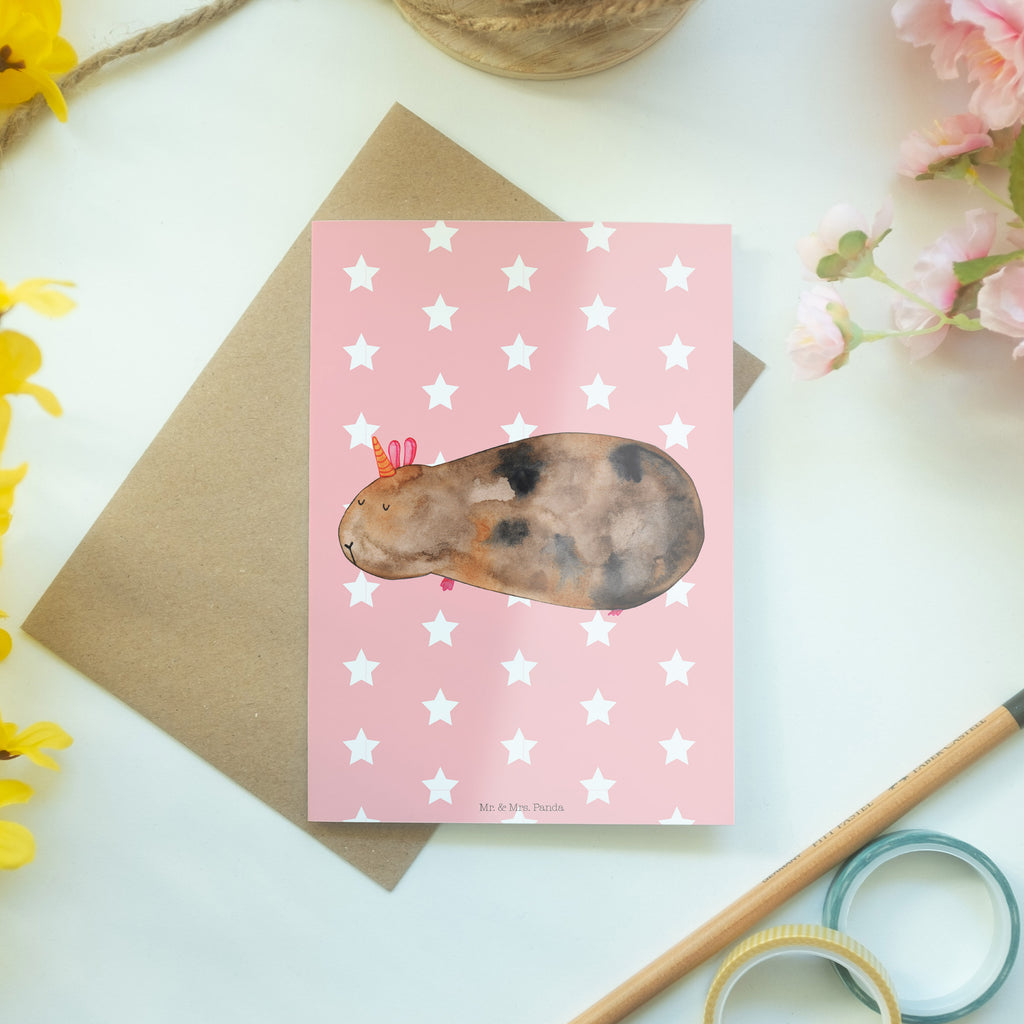 Grußkarte Meerhörnchen Klappkarte, Einladungskarte, Glückwunschkarte, Hochzeitskarte, Geburtstagskarte, Karte, Einhorn, Einhörner, Einhorn Deko, Pegasus, Unicorn, Meerhörnchen, Meericorn, Meerschwein, Meerschweinchen