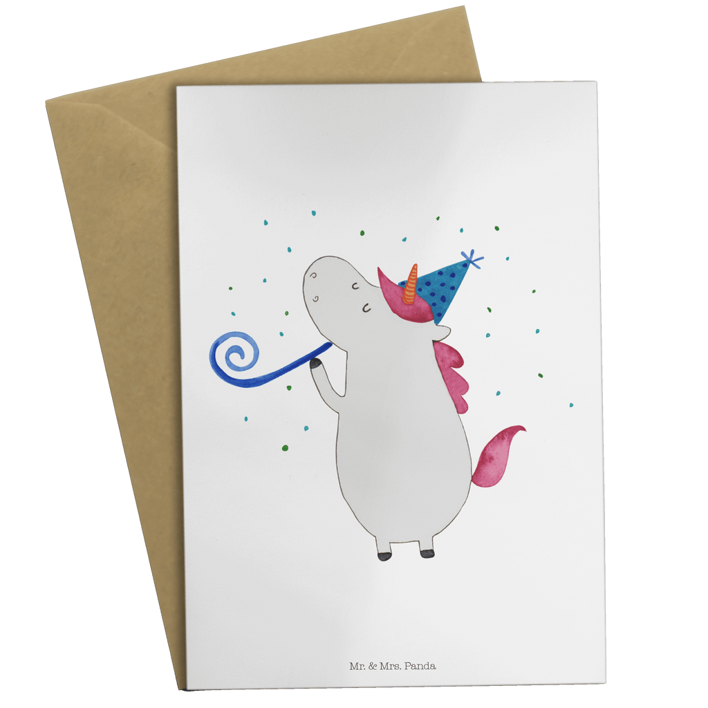 Grußkarte Einhorn Party Klappkarte, Einladungskarte, Glückwunschkarte, Hochzeitskarte, Geburtstagskarte, Karte, Einhorn, Einhörner, Einhorn Deko, Pegasus, Unicorn, Glitzer, Konfetti, Party, Geburtstag, Feier, Fest, Alkohol, Disco, Club