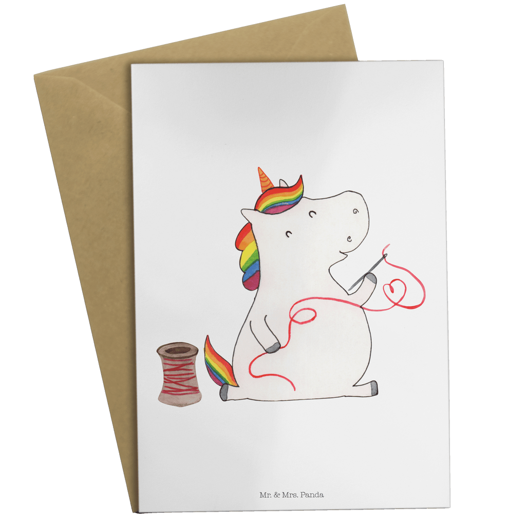 Grußkarte Einhorn Näherin Klappkarte, Einladungskarte, Glückwunschkarte, Hochzeitskarte, Geburtstagskarte, Karte, Einhorn, Einhörner, Einhorn Deko, Pegasus, Unicorn, Näherin, nähen, Mädchen, Freundin, Häkeln, Stricken, basteln, Nähzimmer