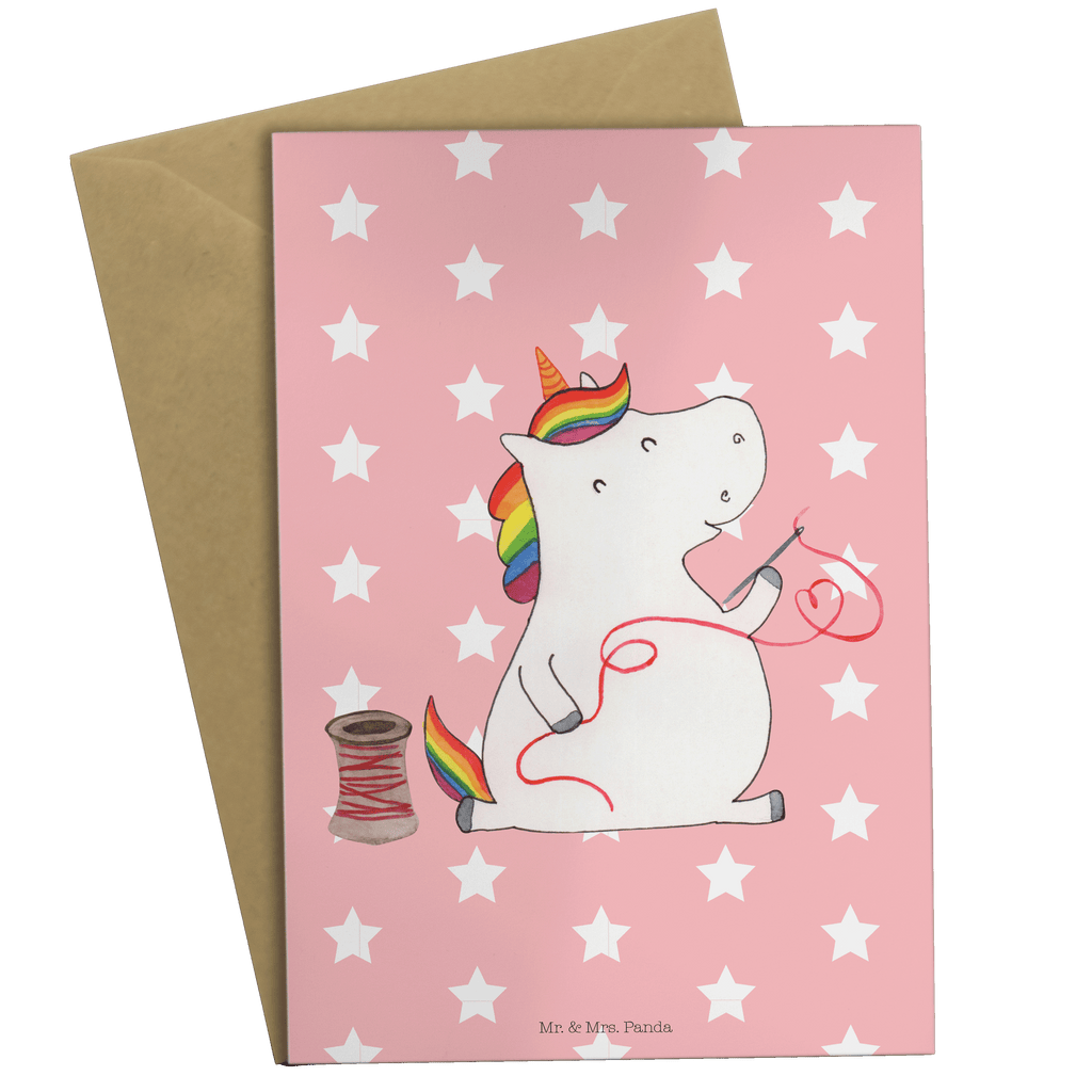 Grußkarte Einhorn Näherin Klappkarte, Einladungskarte, Glückwunschkarte, Hochzeitskarte, Geburtstagskarte, Karte, Einhorn, Einhörner, Einhorn Deko, Pegasus, Unicorn, Näherin, nähen, Mädchen, Freundin, Häkeln, Stricken, basteln, Nähzimmer