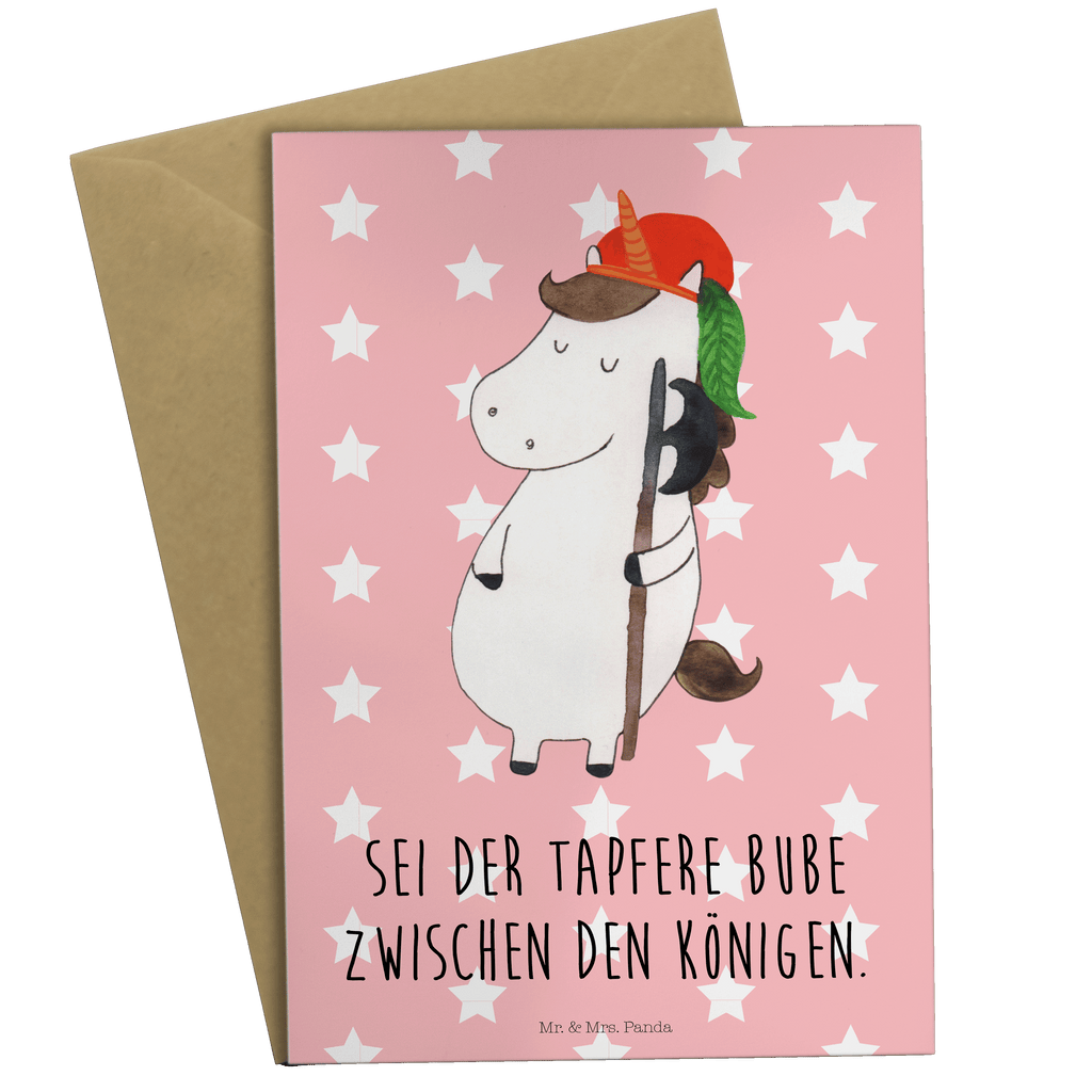 Grußkarte Einhorn Bube Klappkarte, Einladungskarte, Glückwunschkarte, Hochzeitskarte, Geburtstagskarte, Karte, Einhorn, Einhörner, Einhorn Deko, Pegasus, Unicorn, Bube, Mittelalter