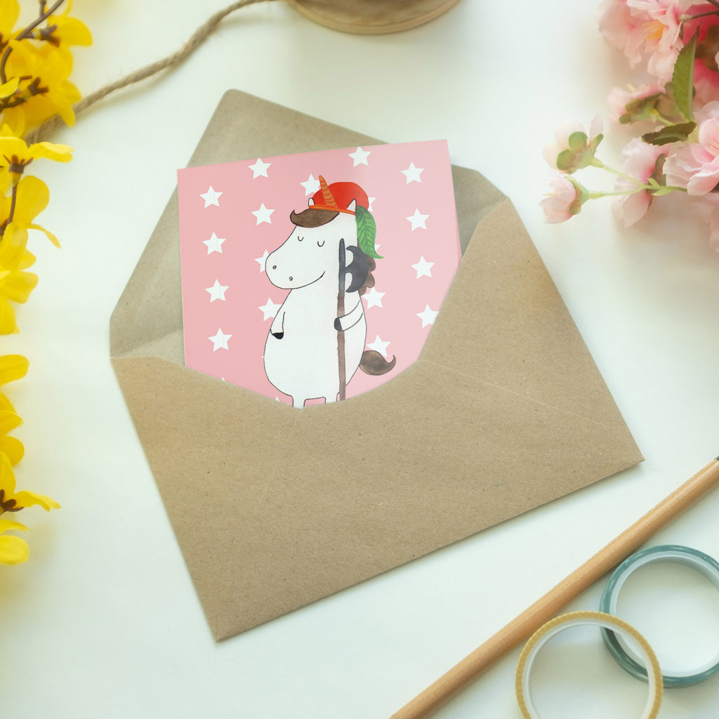 Grußkarte Einhorn Bube Klappkarte, Einladungskarte, Glückwunschkarte, Hochzeitskarte, Geburtstagskarte, Karte, Einhorn, Einhörner, Einhorn Deko, Pegasus, Unicorn, Bube, Mittelalter