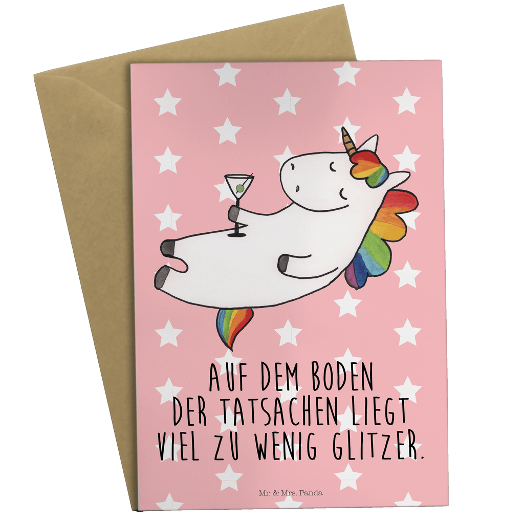 Grußkarte Einhorn Cocktail Klappkarte, Einladungskarte, Glückwunschkarte, Hochzeitskarte, Geburtstagskarte, Karte, Einhorn, Einhörner, Einhorn Deko, Pegasus, Unicorn, Party, Spaß, Feiern, Caipirinha, Rum, Cuba Libre, Sekt, Freundin, Geburtstag, lustig, witzig, Spruch, Glitzer