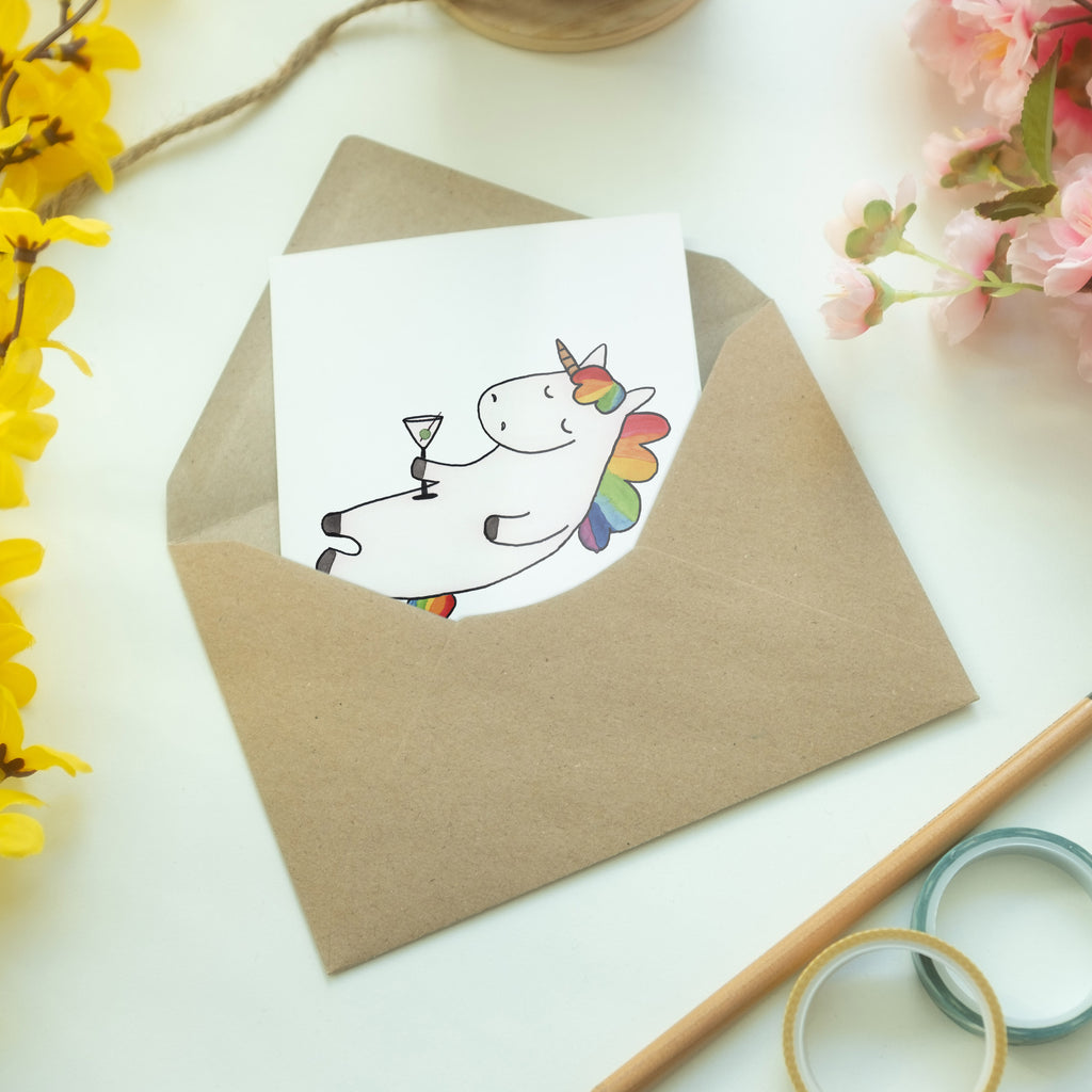 Grußkarte Einhorn Cocktail Klappkarte, Einladungskarte, Glückwunschkarte, Hochzeitskarte, Geburtstagskarte, Karte, Einhorn, Einhörner, Einhorn Deko, Pegasus, Unicorn, Party, Spaß, Feiern, Caipirinha, Rum, Cuba Libre, Sekt, Freundin, Geburtstag, lustig, witzig, Spruch, Glitzer