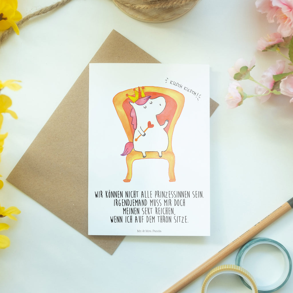 Grußkarte Einhorn König Klappkarte, Einladungskarte, Glückwunschkarte, Hochzeitskarte, Geburtstagskarte, Karte, Einhorn, Einhörner, Einhorn Deko, Pegasus, Unicorn, König, Präsident, Bundeskanzler, Herrscher, Kaiser, Prinzessin, Krone