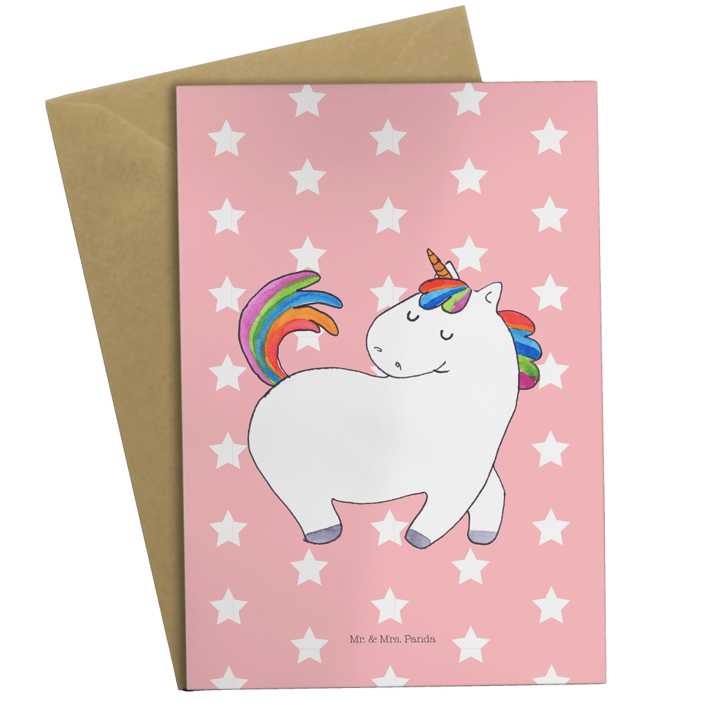 Grußkarte Einhorn stolzierend Klappkarte, Einladungskarte, Glückwunschkarte, Hochzeitskarte, Geburtstagskarte, Karte, Einhorn, Einhörner, Einhorn Deko, Pegasus, Unicorn, stolz, anders, bunt, Pferd, Reiter, Reiten, Freundin, Geschenk