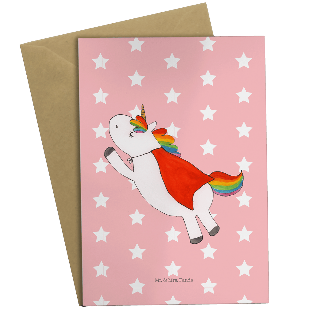 Grußkarte Einhorn Super Klappkarte, Einladungskarte, Glückwunschkarte, Hochzeitskarte, Geburtstagskarte, Karte, Einhorn, Einhörner, Einhorn Deko, Pegasus, Unicorn, Traummann, Superheld, Held, Freundin, Geschenk, Girl, Mädchen