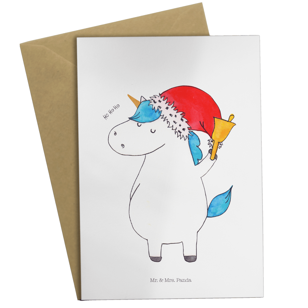 Grußkarte Einhorn Weihnachtsmann Klappkarte, Einladungskarte, Glückwunschkarte, Hochzeitskarte, Geburtstagskarte, Karte, Einhorn, Einhörner, Einhorn Deko, Pegasus, Unicorn, Gin, Schokolade, Schoki, Weihnachten, Weihnachtsmann, Nikolaus, Wunschzettel, Wunschliste, Feenstaub