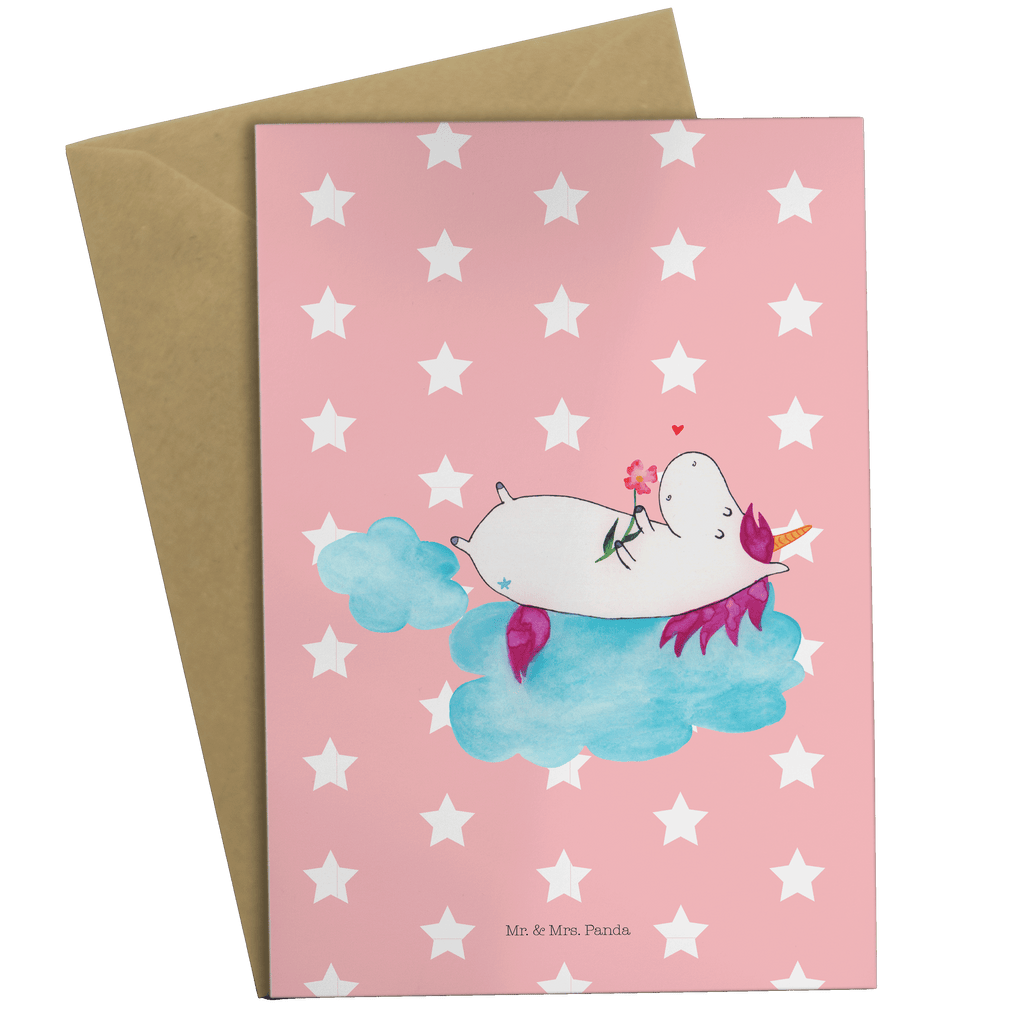 Grußkarte Einhorn verliebt auf Wolke Klappkarte, Einladungskarte, Glückwunschkarte, Hochzeitskarte, Geburtstagskarte, Karte, Einhorn, Einhörner, Einhorn Deko, Pegasus, Unicorn, verliebt, Liebe, Liebesbeweis, Freundin, Wolke