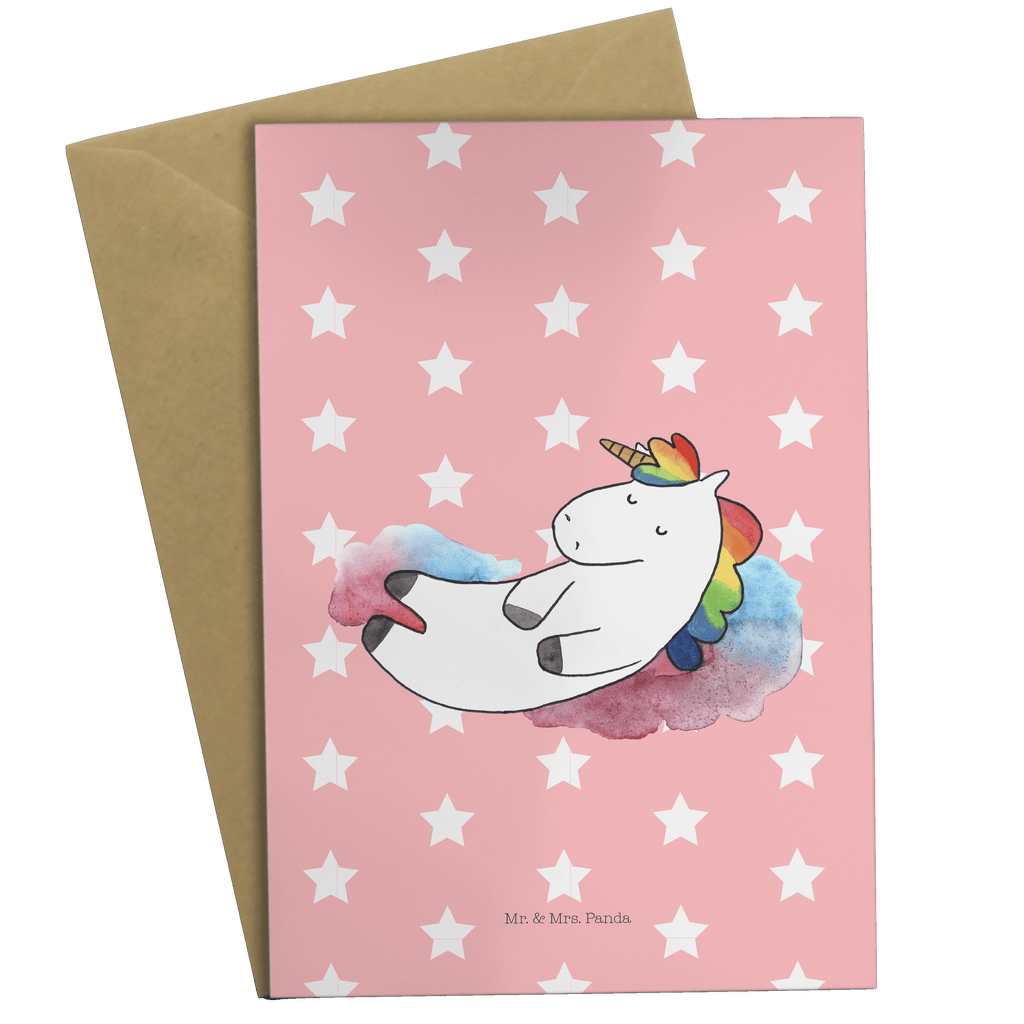 Grußkarte Einhorn Wolke 7 Klappkarte, Einladungskarte, Glückwunschkarte, Hochzeitskarte, Geburtstagskarte, Karte, Einhorn, Einhörner, Einhorn Deko, Pegasus, Unicorn, verliebt, Menschen, witzig, lustig, Geschenk, Glaube, Realität, Lächeln