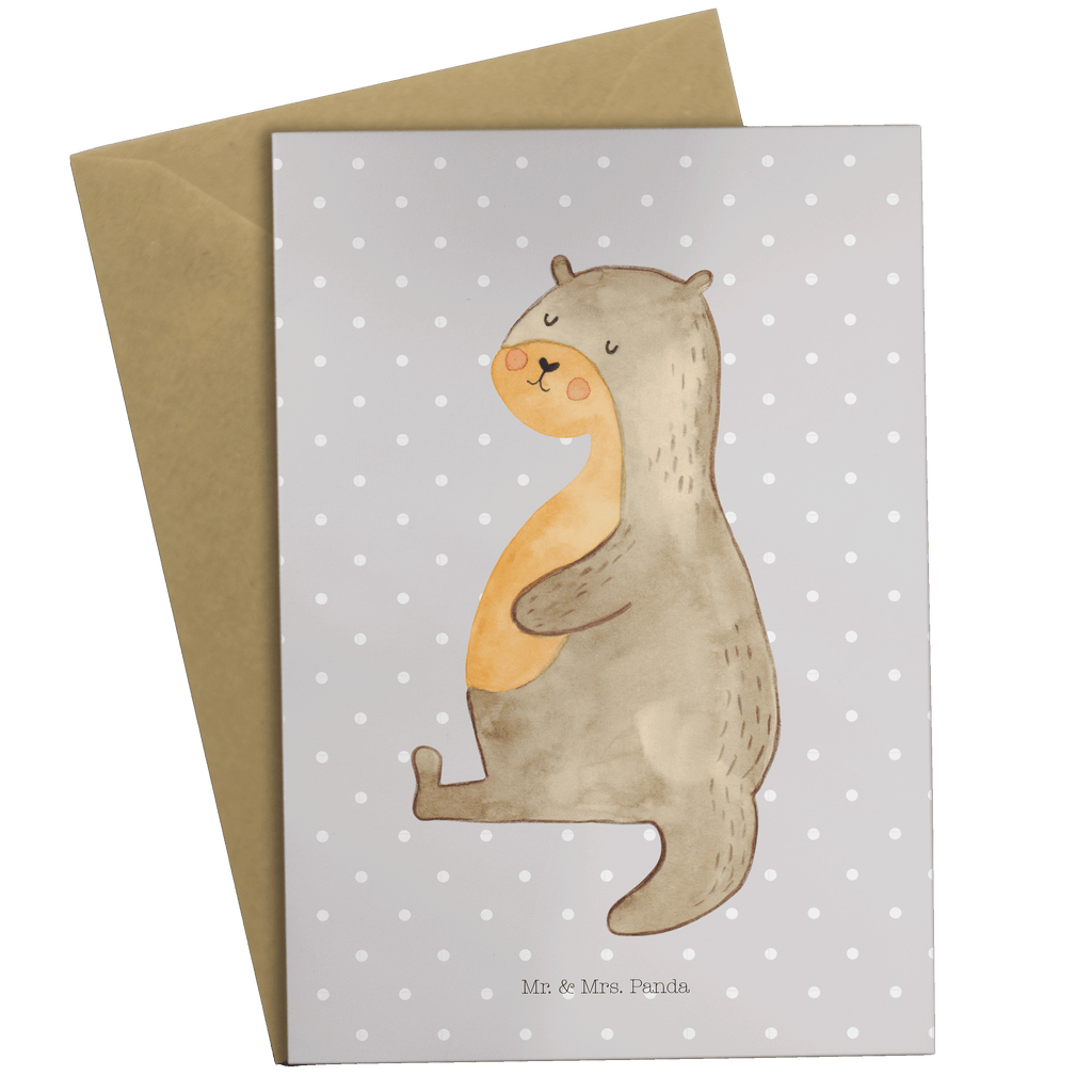 Grußkarte Otter Bauch Klappkarte, Einladungskarte, Glückwunschkarte, Hochzeitskarte, Geburtstagskarte, Karte, Otter, Fischotter, Seeotter, Otter Seeotter See Otter