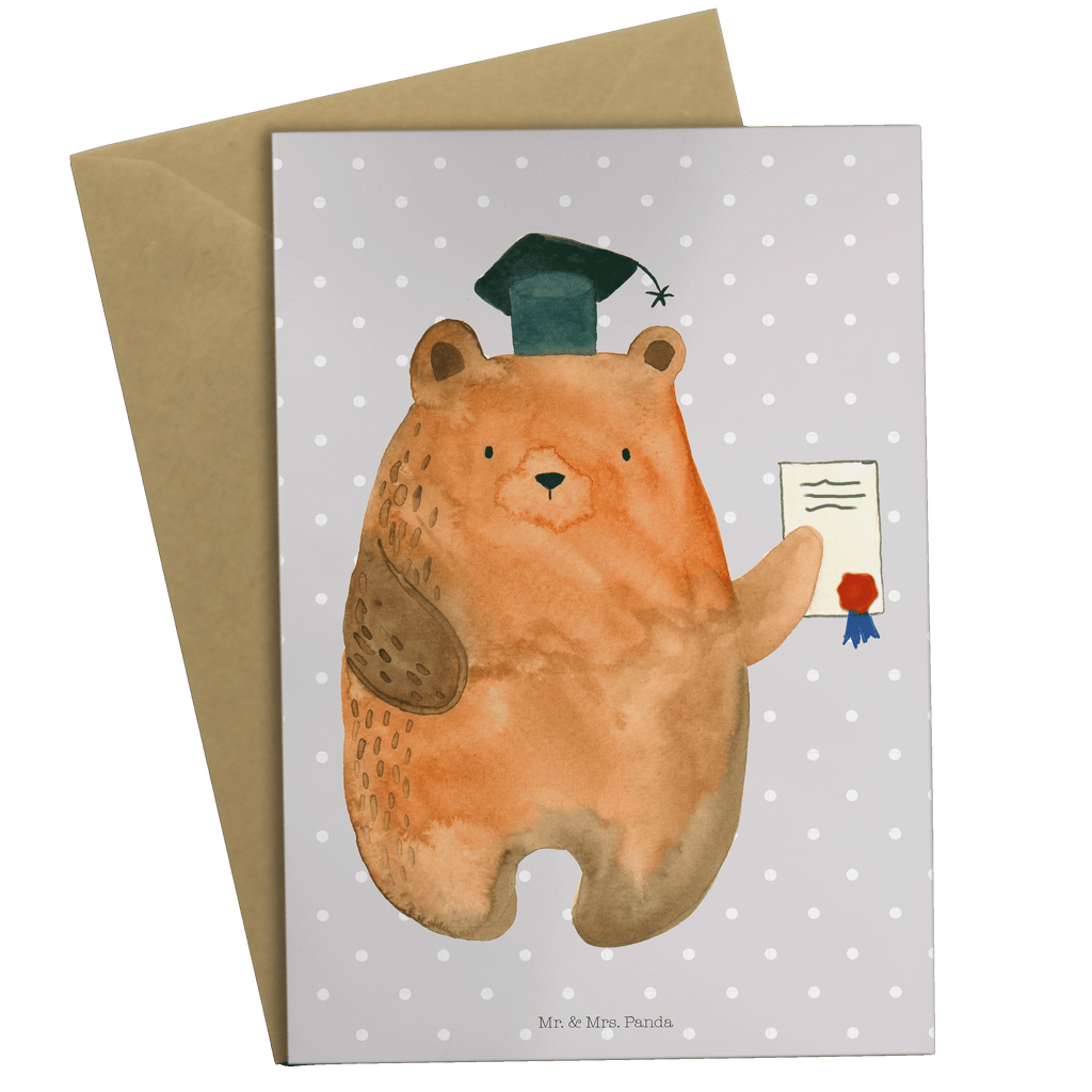 Grußkarte Prüfungsbär Klappkarte, Einladungskarte, Glückwunschkarte, Hochzeitskarte, Geburtstagskarte, Karte, Bär, Teddy, Teddybär, Abitur, Prüfungen, Prüfung bestanden, Abschluss, Zeugnis, Abschlusszeugnis