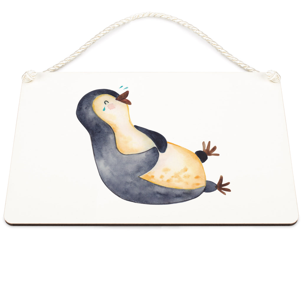 Deko Schild Pinguin lachend Dekoschild, Deko Schild, Schild, Tür Schild, Türschild, Holzschild, Wandschild, Wanddeko, Pinguin, Pinguine, lustiger Spruch, Optimismus, Fröhlich, Lachen, Humor, Fröhlichkeit