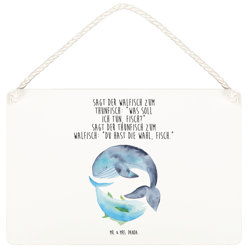Deko Schild Walfisch & Thunfisch Dekoschild, Deko Schild, Schild, Tür Schild, Türschild, Holzschild, Wandschild, Wanddeko, Tiermotive, Gute Laune, lustige Sprüche, Tiere, Wal, Wahl, Tunfisch, Wortwitz lustig, Spruch lustig, Flachwitz, Witz, Spruch des Tages, Flachwitz Geschenk