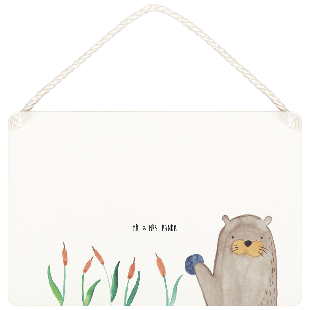 Deko Schild Otter mit Stein Dekoschild, Deko Schild, Schild, Tür Schild, Türschild, Holzschild, Wandschild, Wanddeko, Otter, Fischotter, Seeotter, Otter Seeotter See Otter