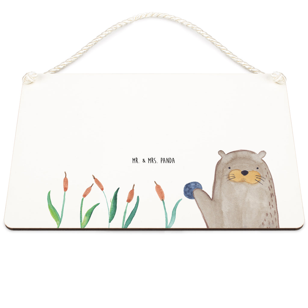 Deko Schild Otter mit Stein Dekoschild, Deko Schild, Schild, Tür Schild, Türschild, Holzschild, Wandschild, Wanddeko, Otter, Fischotter, Seeotter, Otter Seeotter See Otter