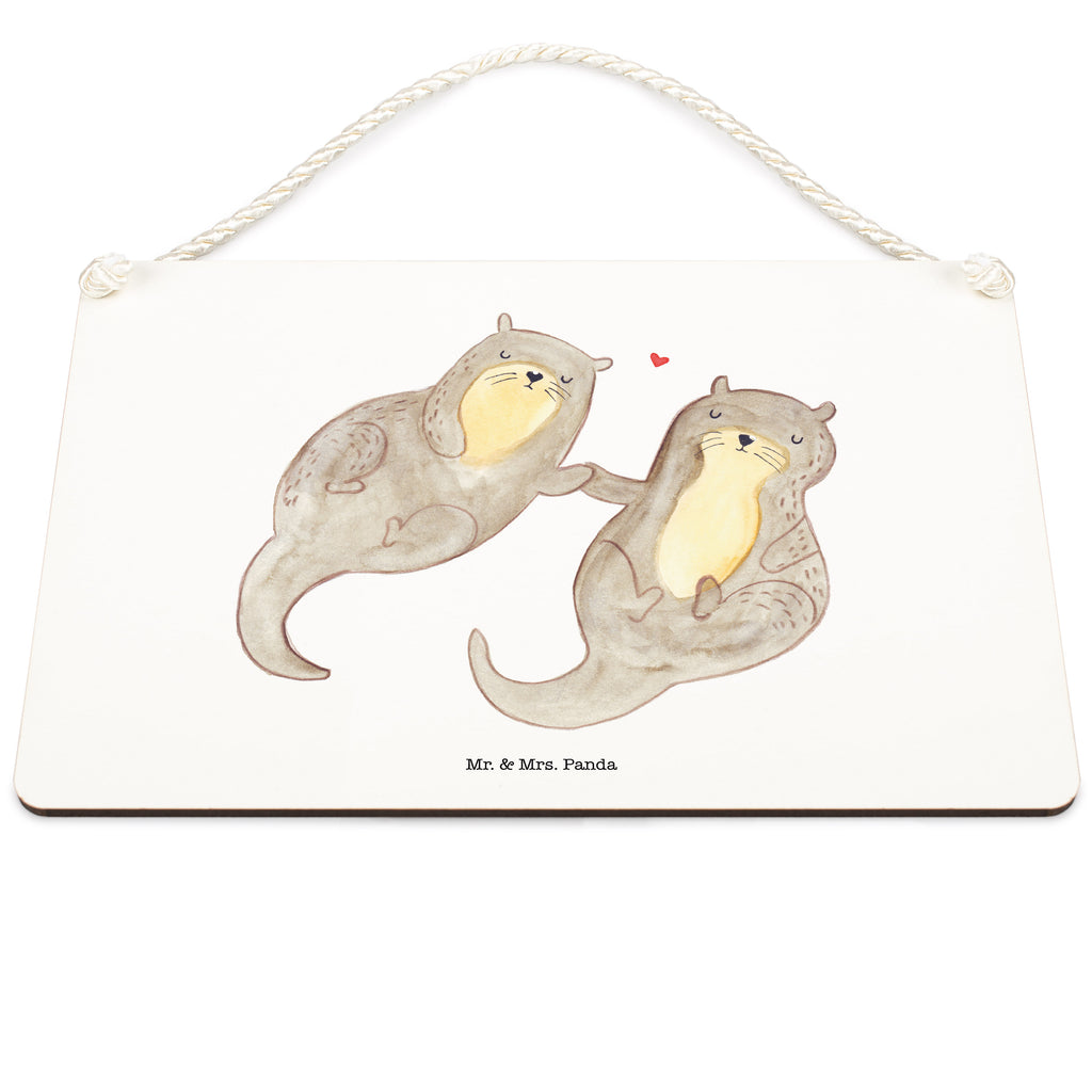 Deko Schild Otter händchenhaltend Dekoschild, Deko Schild, Schild, Tür Schild, Türschild, Holzschild, Wandschild, Wanddeko, Otter, Fischotter, Seeotter, Otter Seeotter See Otter