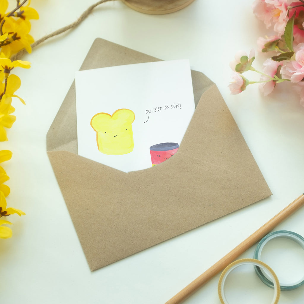 Grußkarte Toast & Marmelade Klappkarte, Einladungskarte, Glückwunschkarte, Hochzeitskarte, Geburtstagskarte, Karte, Tiermotive, Gute Laune, lustige Sprüche, Tiere, Toast, Marmelade, Dreamteam, süße Postkarte, süß, Küche Deko, Küche Spruch, Frühstück Einladung, Brot, Toastbrot