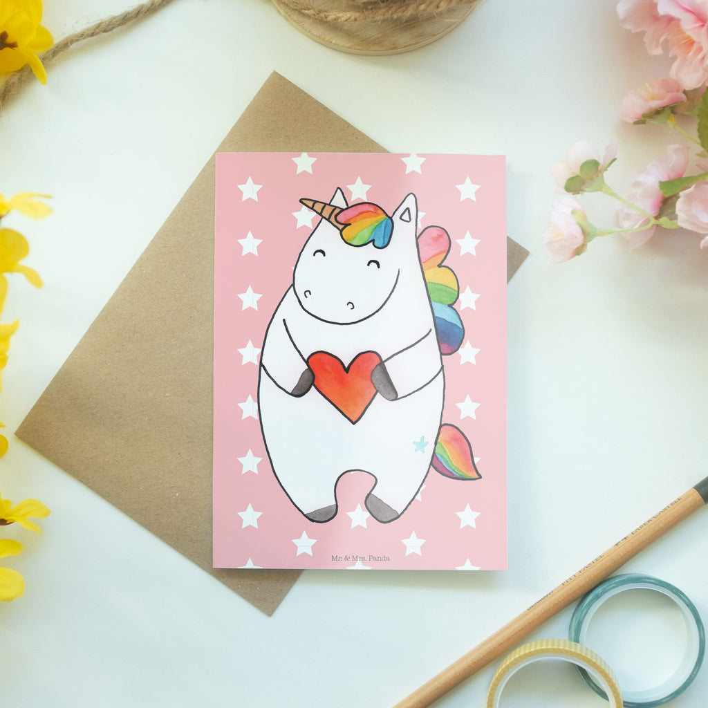 Grußkarte Einhorn Herz Klappkarte, Einladungskarte, Glückwunschkarte, Hochzeitskarte, Geburtstagskarte, Karte, Einhorn, Einhörner, Einhorn Deko, Pegasus, Unicorn, Herz, schlimm, böse, witzig, lustig, Freundin, anders, bunt