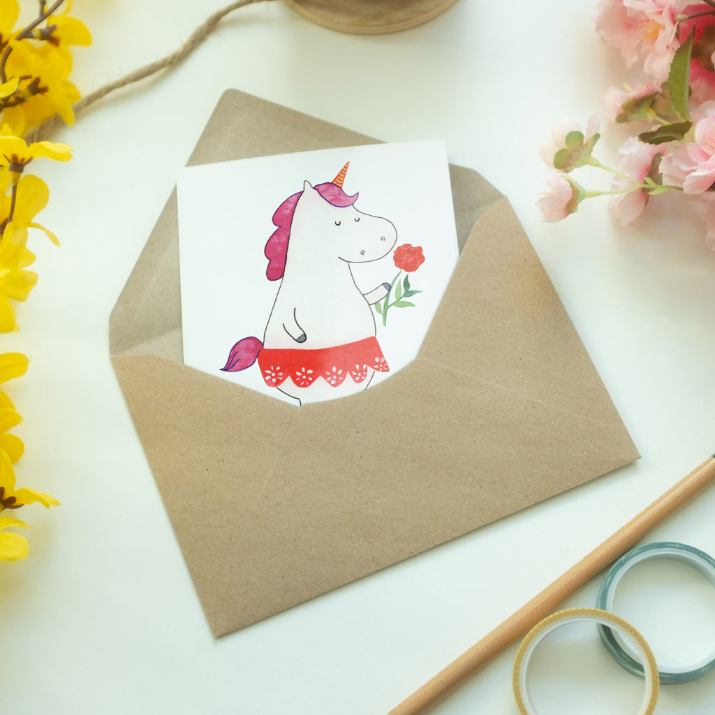 Grußkarte Einhorn Dame Klappkarte, Einladungskarte, Glückwunschkarte, Hochzeitskarte, Geburtstagskarte, Karte, Einhorn, Einhörner, Einhorn Deko, Pegasus, Unicorn, Dame, Lady, feine Dame, Freundin, Frau, Bachelor, Bachelorette, Abfuhr, Schluss machen, Trennung