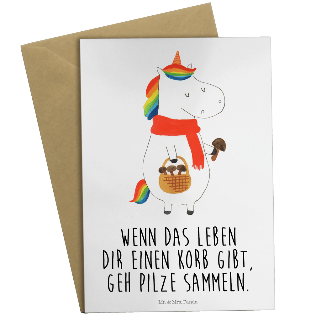 Grußkarte Einhorn Pilz Klappkarte, Einladungskarte, Glückwunschkarte, Hochzeitskarte, Geburtstagskarte, Karte, Einhorn, Einhörner, Einhorn Deko, Pegasus, Unicorn, Pilze, Pilzsammler, Motivation, Spruch, Liebeskummer