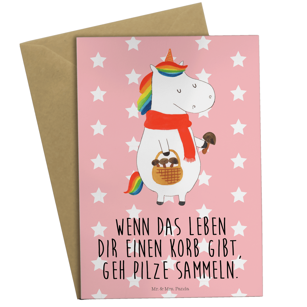 Grußkarte Einhorn Pilz Klappkarte, Einladungskarte, Glückwunschkarte, Hochzeitskarte, Geburtstagskarte, Karte, Einhorn, Einhörner, Einhorn Deko, Pegasus, Unicorn, Pilze, Pilzsammler, Motivation, Spruch, Liebeskummer